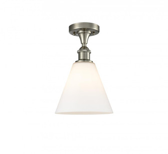 Berkshire - 1 Light - 8 inch - Brushed Satin Nickel - Semi-Flush Mount (3442|516-1C-SN-GBC-81-LED)