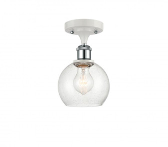 Athens - 1 Light - 6 inch - White Polished Chrome - Semi-Flush Mount (3442|516-1C-WPC-G124-6-LED)