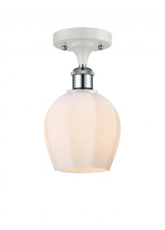 Norfolk - 1 Light - 6 inch - White Polished Chrome - Semi-Flush Mount (3442|516-1C-WPC-G461-6)
