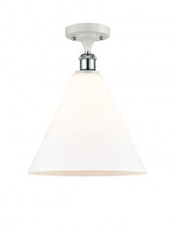 Berkshire - 1 Light - 12 inch - White Polished Chrome - Semi-Flush Mount (3442|516-1C-WPC-GBC-121-LED)
