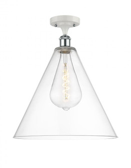 Berkshire - 1 Light - 16 inch - White Polished Chrome - Semi-Flush Mount (3442|516-1C-WPC-GBC-162-LED)