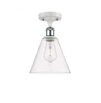 Berkshire - 1 Light - 8 inch - White Polished Chrome - Semi-Flush Mount (3442|516-1C-WPC-GBC-82-LED)