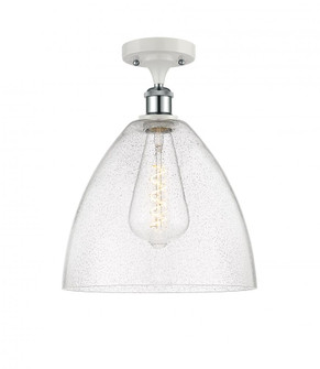 Bristol - 1 Light - 12 inch - White Polished Chrome - Semi-Flush Mount (3442|516-1C-WPC-GBD-124)