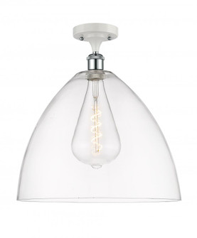 Bristol - 1 Light - 16 inch - White Polished Chrome - Semi-Flush Mount (3442|516-1C-WPC-GBD-162-LED)