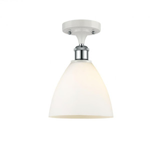 Bristol - 1 Light - 8 inch - White Polished Chrome - Semi-Flush Mount (3442|516-1C-WPC-GBD-751)