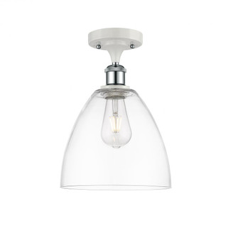 Bristol - 1 Light - 9 inch - White Polished Chrome - Semi-Flush Mount (3442|516-1C-WPC-GBD-92)