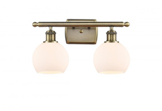 Athens - 2 Light - 16 inch - Antique Brass - Bath Vanity Light (3442|516-2W-AB-G121-6-LED)