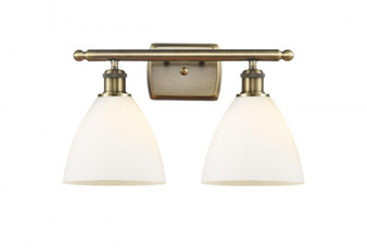Bristol - 2 Light - 18 inch - Antique Brass - Bath Vanity Light (3442|516-2W-AB-GBD-751-LED)