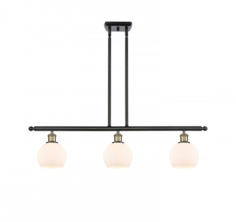 Athens - 3 Light - 36 inch - Black Antique Brass - Stem hung - Island Light (3442|516-3I-BAB-G121-6)