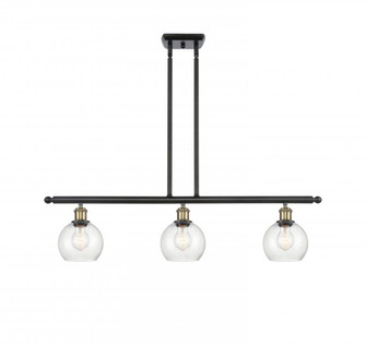 Athens - 3 Light - 36 inch - Black Antique Brass - Stem hung - Island Light (3442|516-3I-BAB-G124-6-LED)