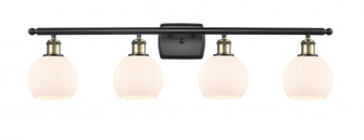 Athens - 4 Light - 36 inch - Black Antique Brass - Bath Vanity Light (3442|516-4W-BAB-G121-6-LED)