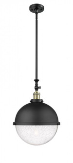 Hampden - 1 Light - 13 inch - Black Antique Brass - Stem Hung - Pendant (3442|206-BAB-HFS-124-BK)