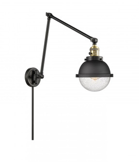 Hampden - 1 Light - 7 inch - Black Antique Brass - Swing Arm (3442|238-BAB-HFS-64-BK)