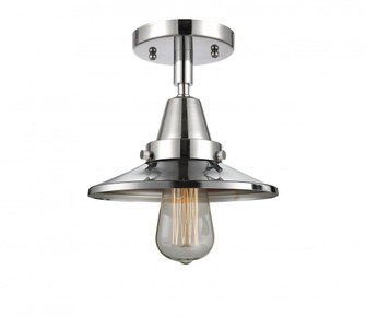 Railroad - 1 Light - 8 inch - Polished Chrome - Semi-Flush Mount (3442|447-1C-PC-M7-LED)