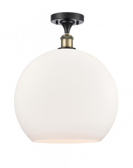 Athens - 1 Light - 14 inch - Black Antique Brass - Semi-Flush Mount (3442|516-1C-BAB-G121-14)