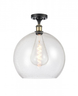 Athens - 1 Light - 14 inch - Black Antique Brass - Semi-Flush Mount (3442|516-1C-BAB-G124-14)