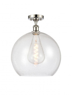 Athens - 1 Light - 14 inch - Polished Nickel - Semi-Flush Mount (3442|516-1C-PN-G124-14-LED)