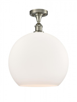 Athens - 1 Light - 14 inch - Brushed Satin Nickel - Semi-Flush Mount (3442|516-1C-SN-G121-14-LED)