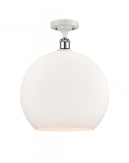 Athens - 1 Light - 14 inch - White Polished Chrome - Semi-Flush Mount (3442|516-1C-WPC-G121-14-LED)