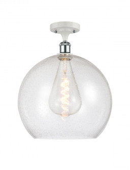 Athens - 1 Light - 14 inch - White Polished Chrome - Semi-Flush Mount (3442|516-1C-WPC-G124-14)