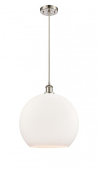 Athens - 1 Light - 14 inch - Brushed Satin Nickel - Cord hung - Pendant (3442|516-1P-SN-G121-14-LED)