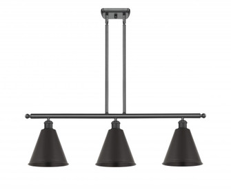 Berkshire - 3 Light - 36 inch - Matte Black - Stem hung - Island Light (3442|516-3I-BK-MBC-8-BK-LED)
