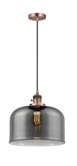 Bell - 1 Light - 12 inch - Antique Copper - Cord hung - Mini Pendant (3442|201CSW-AC-G73-L-LED)