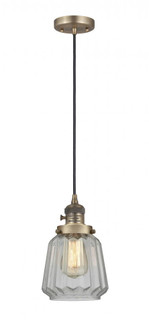 Chatham - 1 Light - 7 inch - Brushed Brass - Cord hung - Mini Pendant (3442|201CSW-BB-G142-LED)