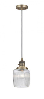 Colton - 1 Light - 6 inch - Brushed Brass - Cord hung - Mini Pendant (3442|201CSW-BB-G302)