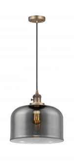 Bell - 1 Light - 12 inch - Brushed Brass - Cord hung - Mini Pendant (3442|201CSW-BB-G73-L-LED)