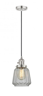 Chatham - 1 Light - 7 inch - Polished Nickel - Cord hung - Mini Pendant (3442|201CSW-PN-G142-LED)