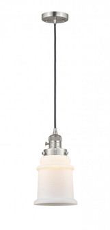 Canton - 1 Light - 6 inch - Brushed Satin Nickel - Cord hung - Mini Pendant (3442|201CSW-SN-G181)