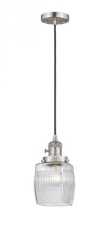 Colton - 1 Light - 6 inch - Brushed Satin Nickel - Cord hung - Mini Pendant (3442|201CSW-SN-G302)