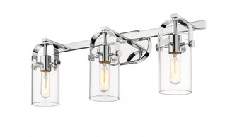 Pilaster - 3 Light - 24 inch - Polished Chrome - Bath Vanity Light (3442|423-3W-PC-4CL-LED)