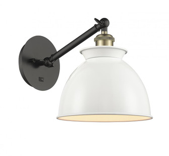 Adirondack - 1 Light - 8 inch - Black Antique Brass - Adjustable Sconce (3442|317-1W-BAB-M14-W-LED)