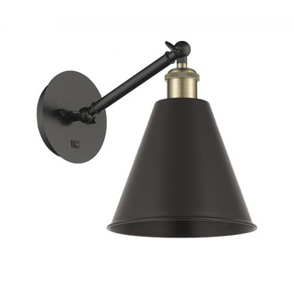 Berkshire - 1 Light - 8 inch - Black Antique Brass - Adjustable Sconce (3442|317-1W-BAB-MBC-8-BK-LED)