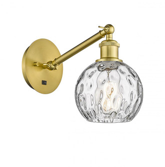 Athens Water Glass - 1 Light - 6 inch - Satin Gold - Sconce (3442|317-1W-SG-G1215-6-LED)