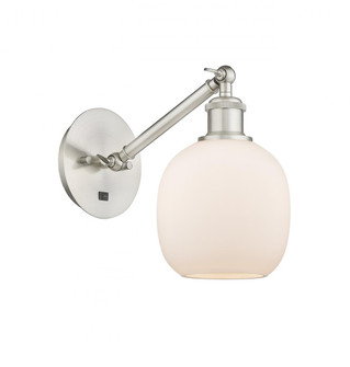 Belfast - 1 Light - 6 inch - Brushed Satin Nickel - Adjustable Sconce (3442|317-1W-SN-G101-LED)
