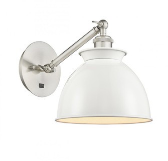 Adirondack - 1 Light - 8 inch - Brushed Satin Nickel - Adjustable Sconce (3442|317-1W-SN-M14-W)