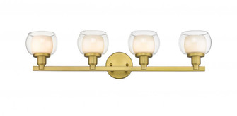 Cairo - 4 Light - 31 inch - Satin Gold - Bath Vanity Light (3442|330-4W-SG-CLW-LED)