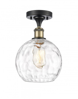 Athens Water Glass - 1 Light - 8 inch - Black Antique Brass - Semi-Flush Mount (3442|516-1C-BAB-G1215-8)