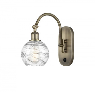 Athens Deco Swirl - 1 Light - 6 inch - Antique Brass - Adjustable Swing Arm (3442|518-1W-AB-G1213-6)