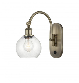 Athens - 1 Light - 6 inch - Antique Brass - Adjustable Swing Arm (3442|518-1W-AB-G124-6)