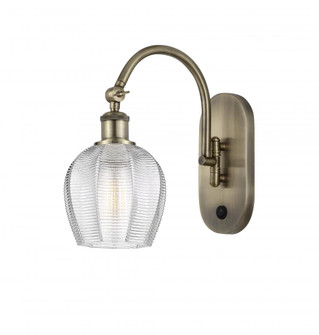 Norfolk - 1 Light - 6 inch - Antique Brass - Adjustable Swing Arm (3442|518-1W-AB-G462-6-LED)