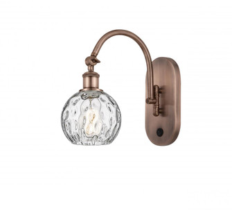 Athens Water Glass - 1 Light - 6 inch - Antique Copper - Sconce (3442|518-1W-AC-G1215-6)
