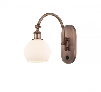 Athens - 1 Light - 6 inch - Antique Copper - Adjustable Swing Arm (3442|518-1W-AC-G121-6-LED)