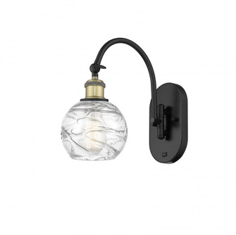 Athens Deco Swirl - 1 Light - 6 inch - Black Antique Brass - Adjustable Swing Arm (3442|518-1W-BAB-G1213-6-LED)