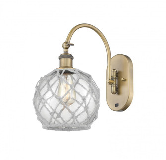 Farmhouse Rope - 1 Light - 8 inch - Brushed Brass - Sconce (3442|518-1W-BB-G122-8RW-LED)