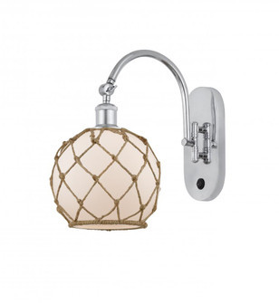 Farmhouse Rope - 1 Light - 8 inch - Polished Chrome - Adjustable Swing Arm (3442|518-1W-PC-G121-8RB-LED)