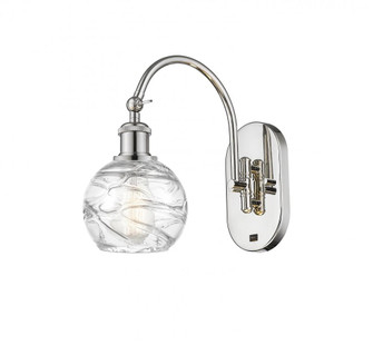 Athens Deco Swirl - 1 Light - 6 inch - Polished Nickel - Adjustable Swing Arm (3442|518-1W-PN-G1213-6)